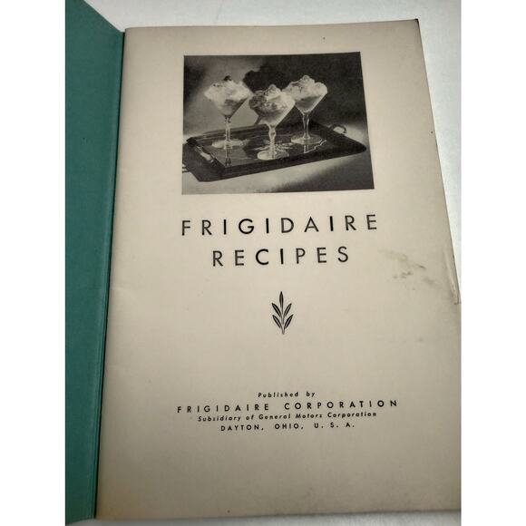 Vintage Frigidaire Refrigerators Recipes Cook Book Miss Verna L. Miller (bb2) - Picture 2 of 10